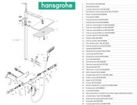 COLUMNA TERMOSTATICA SHOWERPIPE BAÑO RAINDANCE E 360 HANSGROHE